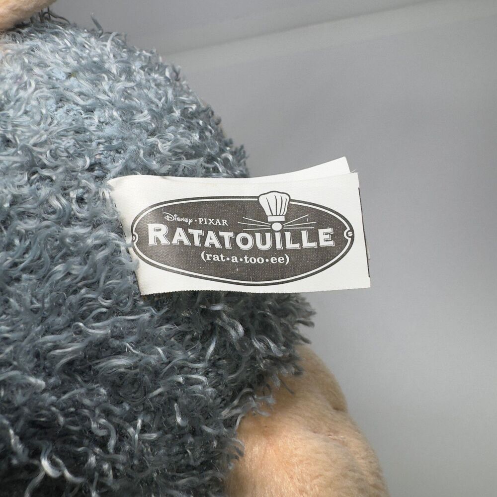 Disney Ratatouille Plush Gray Remy 8.5" Stuffed Animal Pixar Toy Factory 2007 - Picture 5 of 10